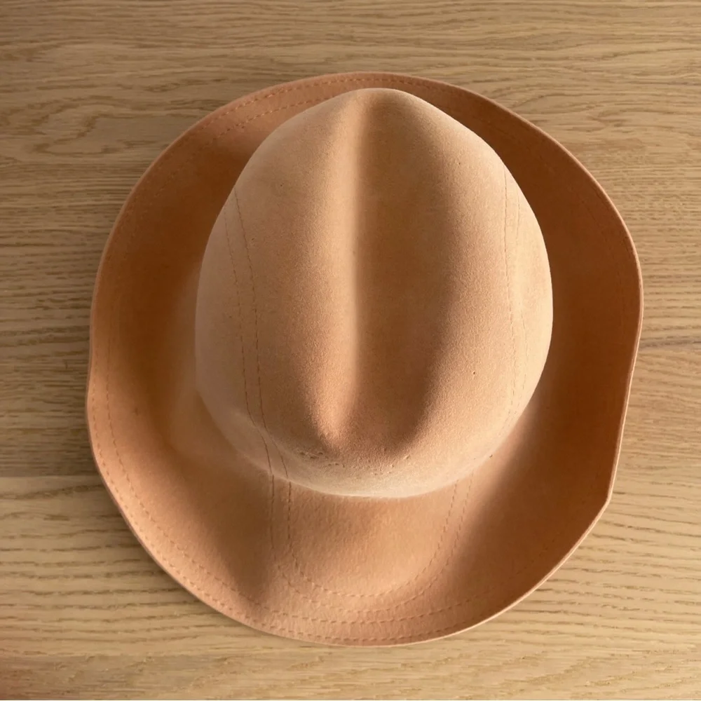 Vintage Borsalino women’s hat Tan Fedora Hat Made in Italy